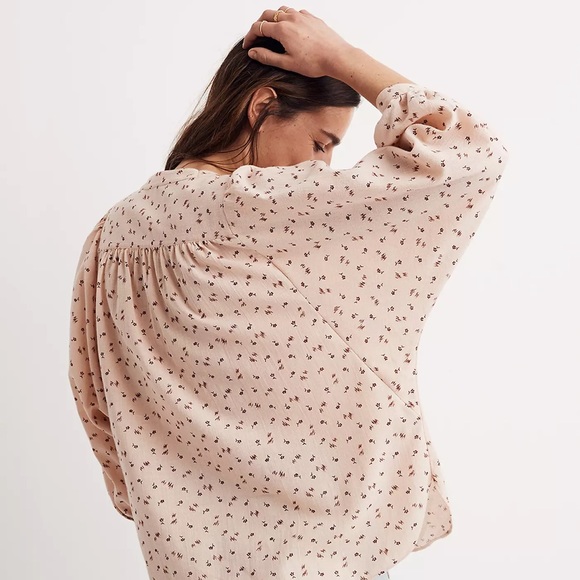 Madewell Peasant Top in Delicate Floral (XXS) - Picture 3 of 10